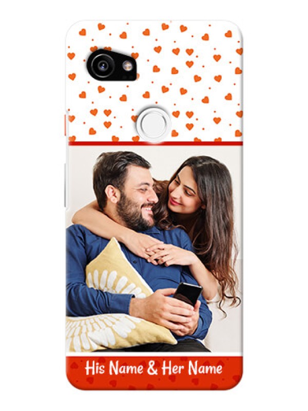 Custom Google Pixel 2 XL Phone Back Covers: Orange Love Symbol Design