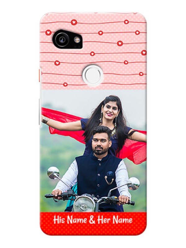 Custom Google Pixel 2 XL Custom Phone Cases: Red Pattern Case Design