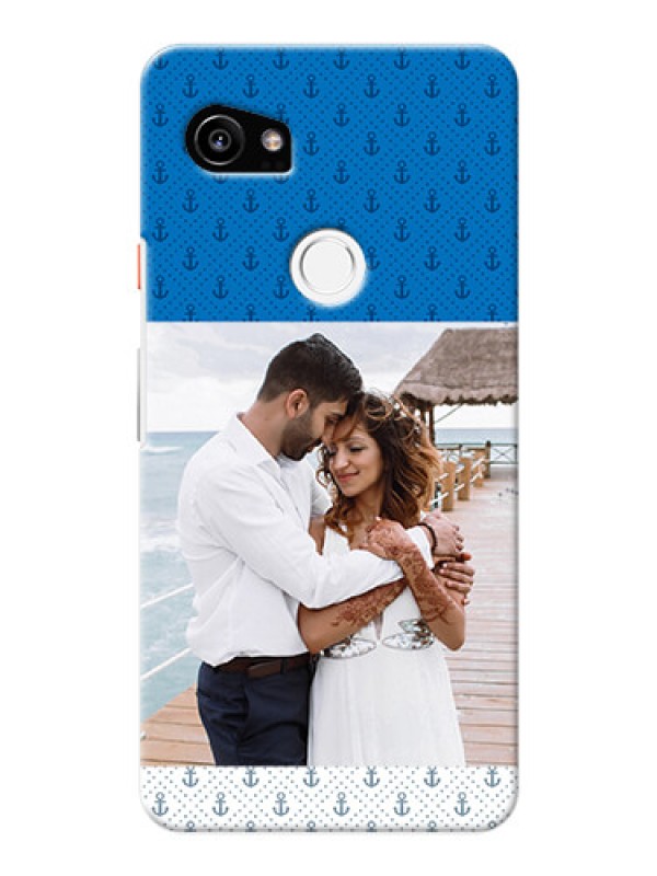 Custom Google Pixel 2 XL Mobile Phone Covers: Blue Anchors Design