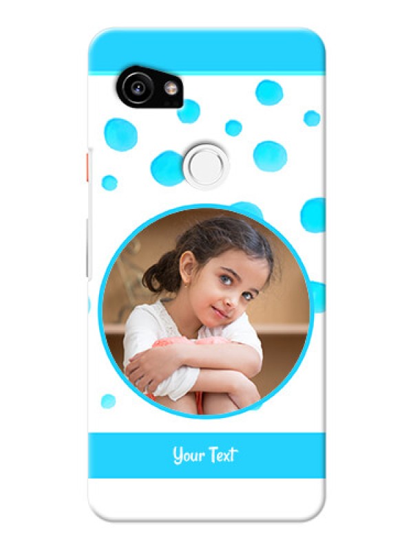 Custom Google Pixel 2 XL Custom Phone Covers: Blue Bubbles Pattern Design