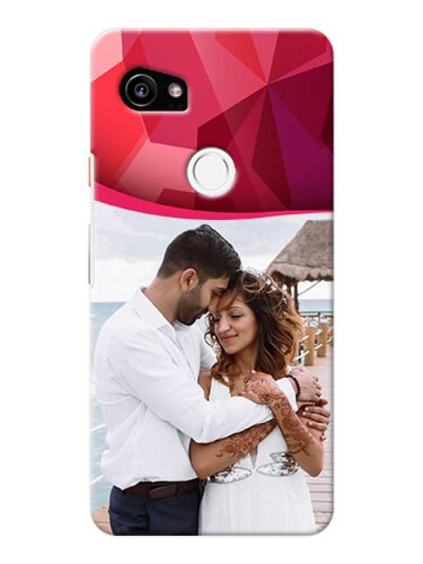 Custom Google Pixel 2 XL custom mobile back covers: Red Abstract Design