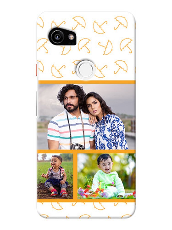 Custom Google Pixel 2 XL Personalised Phone Cases: Yellow Pattern Design