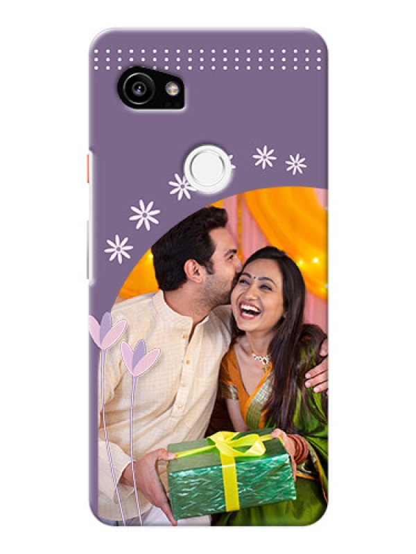 Custom Google Pixel 2 XL Phone covers for girls: lavender flowers design 