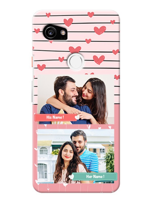Custom Google Pixel 2 XL custom mobile covers: Photo with Heart Design