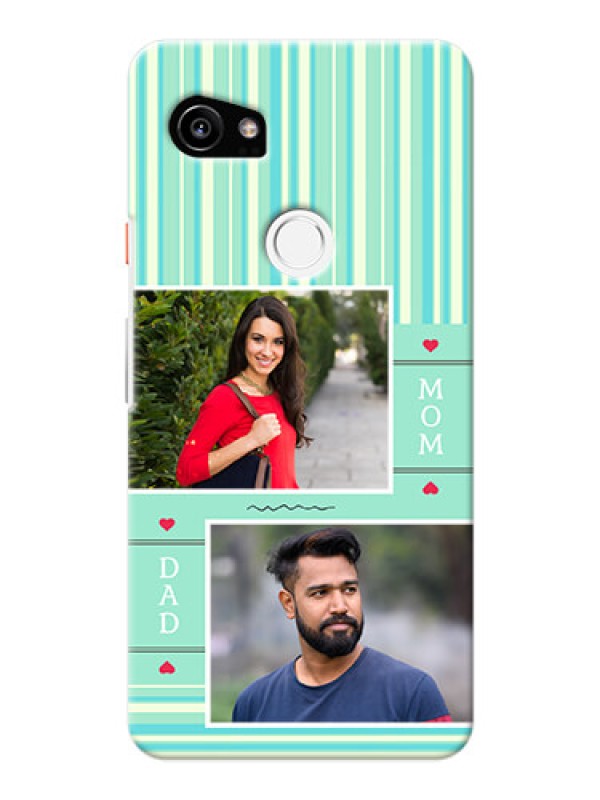 Custom Google Pixel 2 XL custom mobile phone covers: Mom & Dad Pic Design