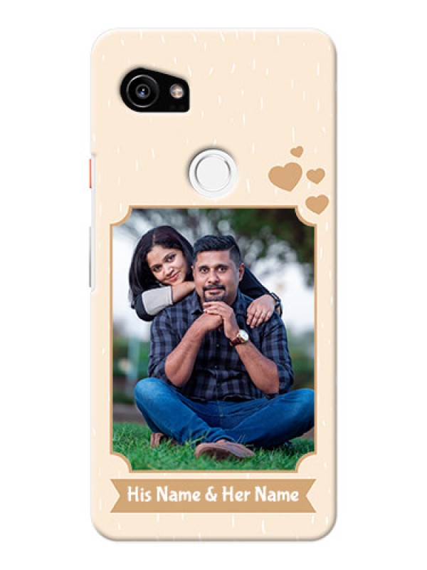 Custom Google Pixel 2 XL mobile phone cases with confetti love design 