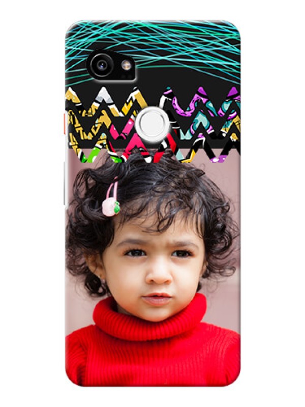Custom Google Pixel 2 XL personalized phone covers: Neon Abstract Design