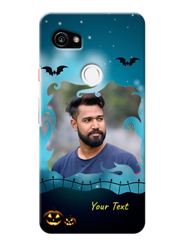 Custom Google Pixel 2 XL Personalised Phone Cases: Halloween frame design