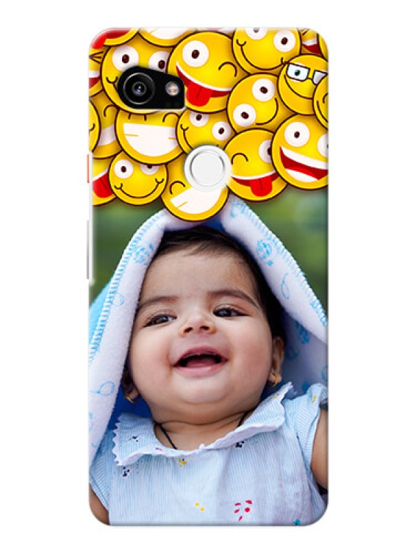 Custom Google Pixel 2 XL Custom Phone Cases with Smiley Emoji Design