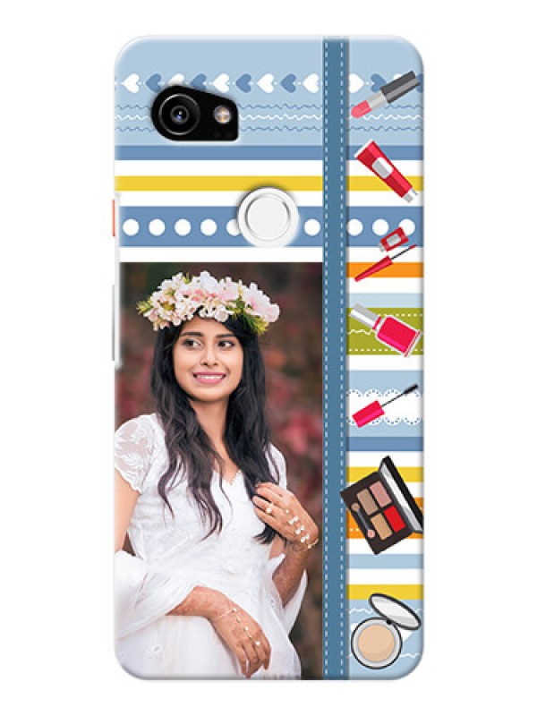 Custom Google Pixel 2 XL Personalized Mobile Cases: Makeup Icons Design