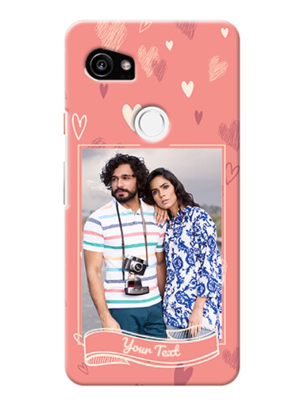 Custom Google Pixel 2 XL custom mobile phone cases: love doodle art Design
