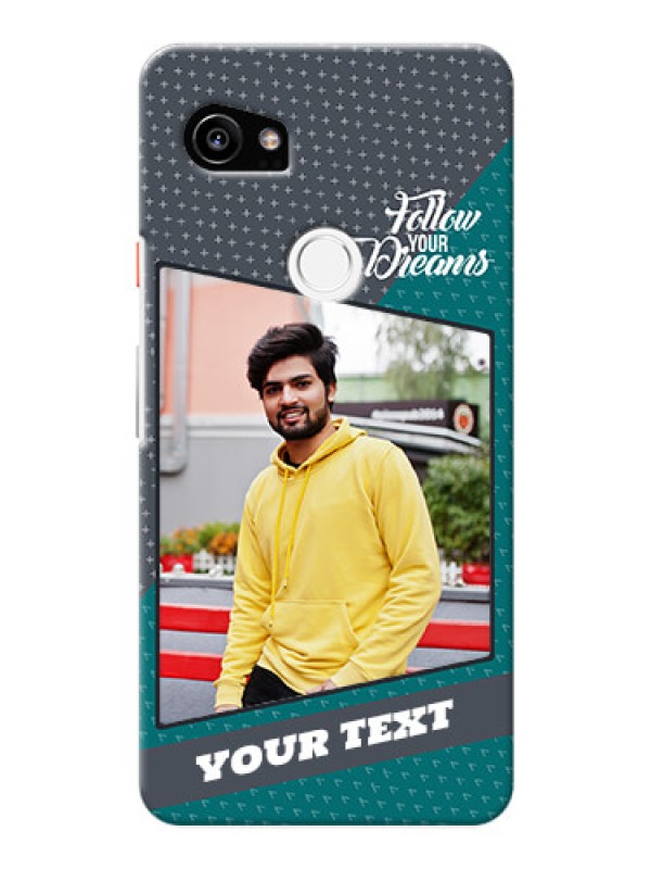 Custom Google Pixel 2 XL Back Covers: Background Pattern Design with Quote