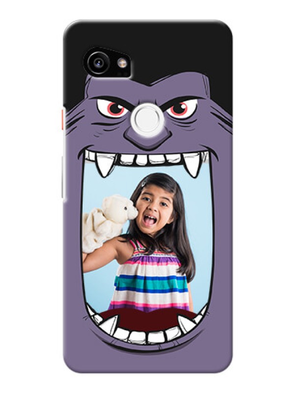 Custom Google Pixel 2 XL Personalised Phone Covers: Angry Monster Design