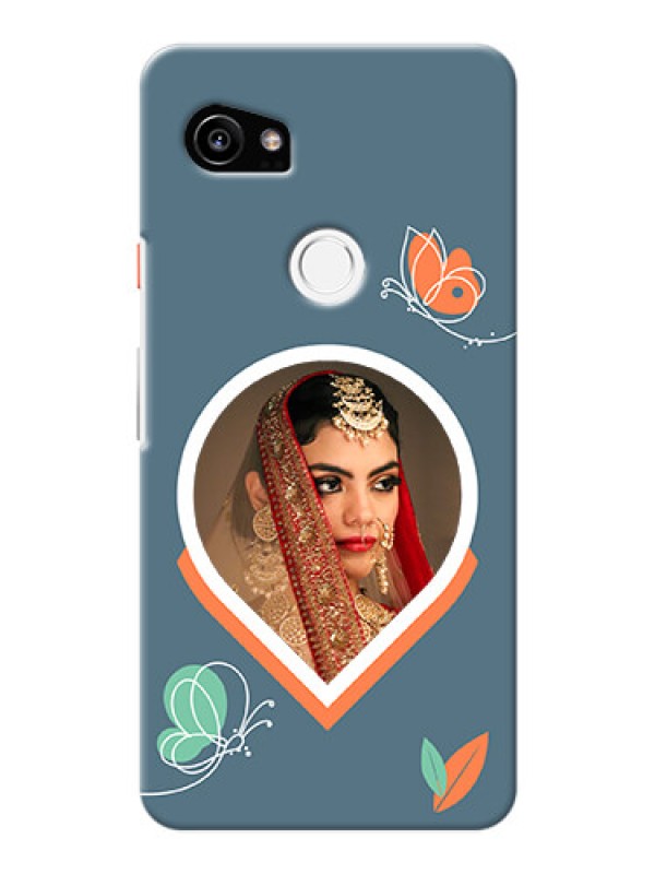 Custom Pixel 2 Xl Custom Mobile Case with Droplet Butterflies Design