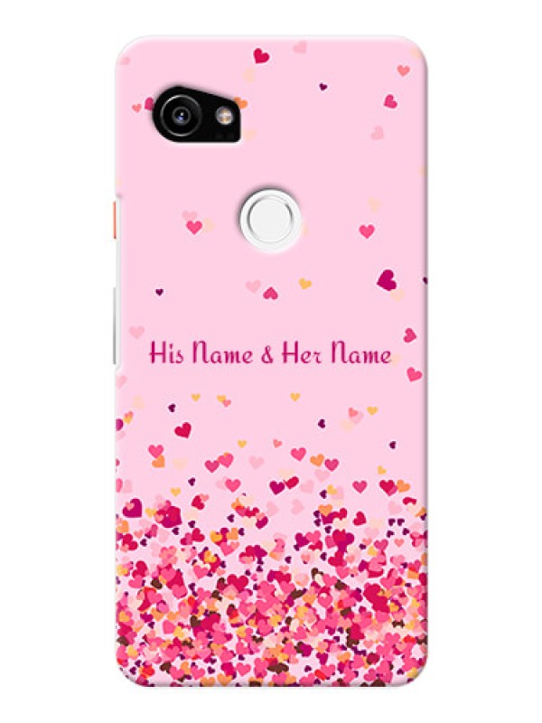 Custom Pixel 2 Xl Phone Back Covers: Floating Hearts Design