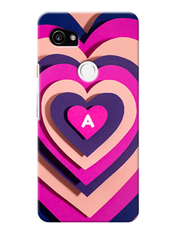 Custom Pixel 2 Xl Custom Mobile Case with Cute Heart Pattern Design