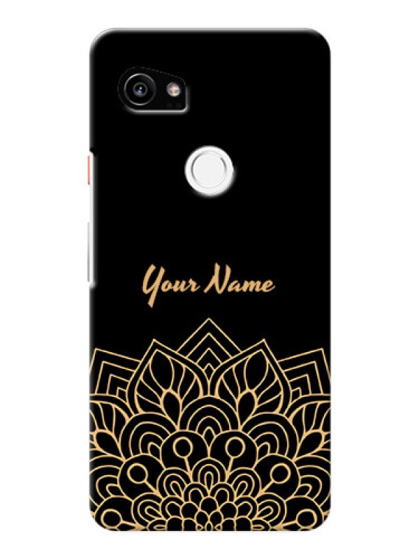 Custom Pixel 2 Xl Back Covers: Golden mandala Design