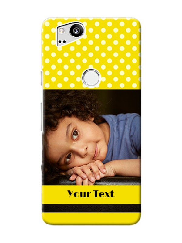 Custom Google Pixel 2 Custom Mobile Covers: Bright Yellow Case Design