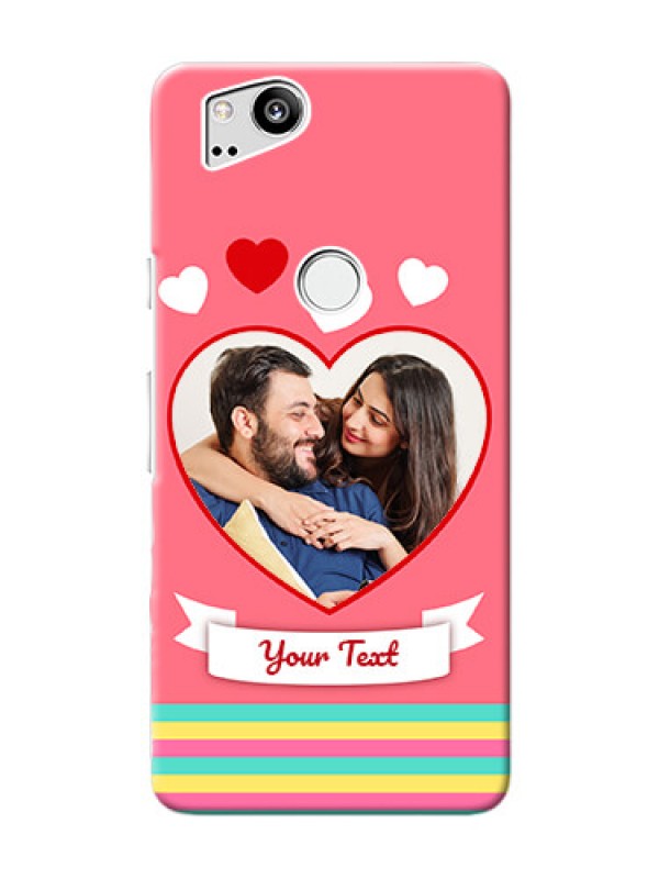 Custom Google Pixel 2 Personalised mobile covers: Love Doodle Design
