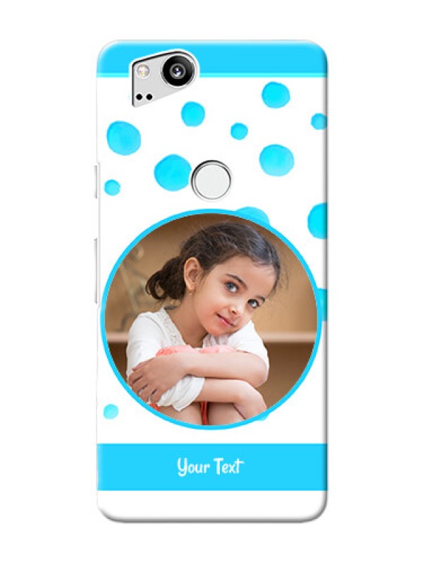 Custom Google Pixel 2 Custom Phone Covers: Blue Bubbles Pattern Design