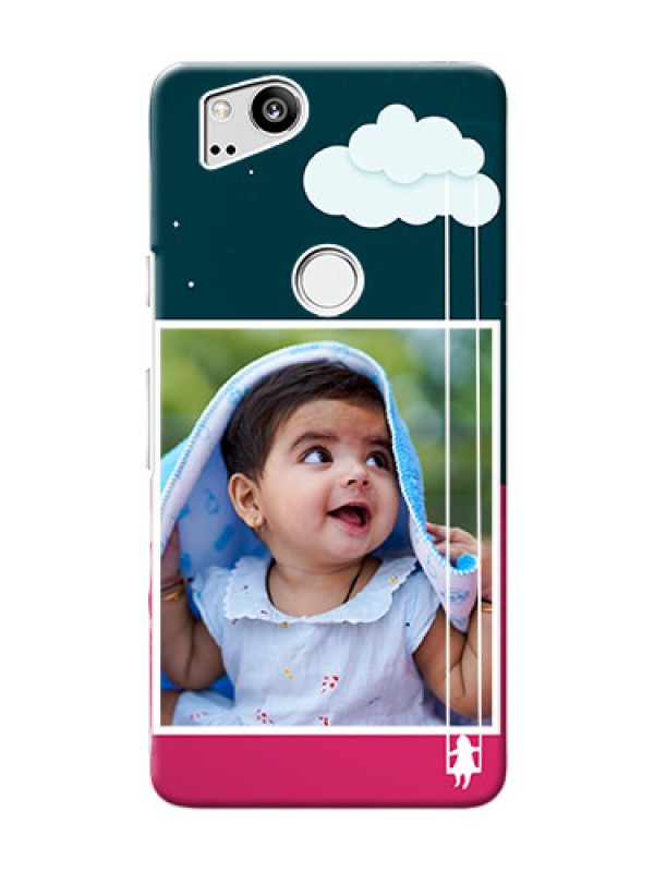 Custom Google Pixel 2 custom phone covers: Cute Girl with Cloud Design