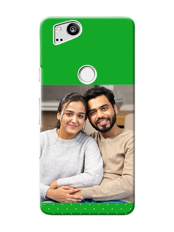 Custom Google Pixel 2 Personalised mobile covers: Green Pattern Design