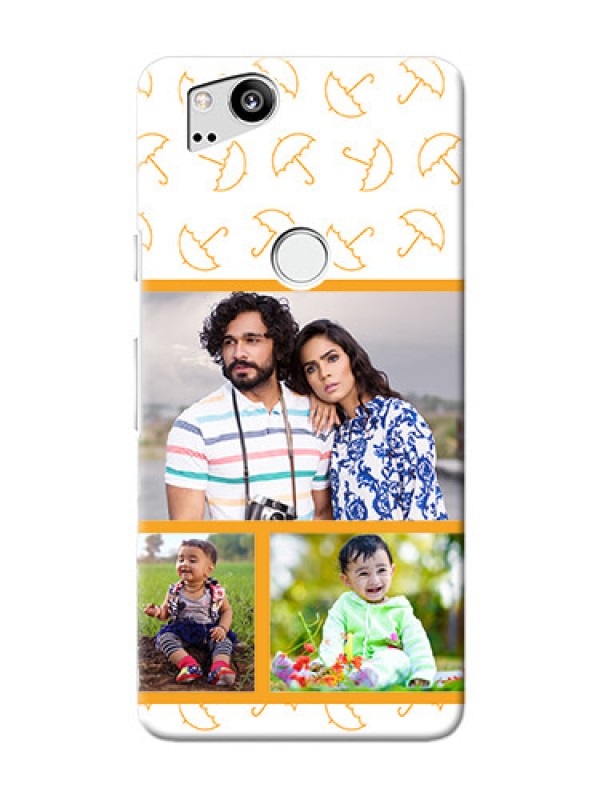 Custom Google Pixel 2 Personalised Phone Cases: Yellow Pattern Design