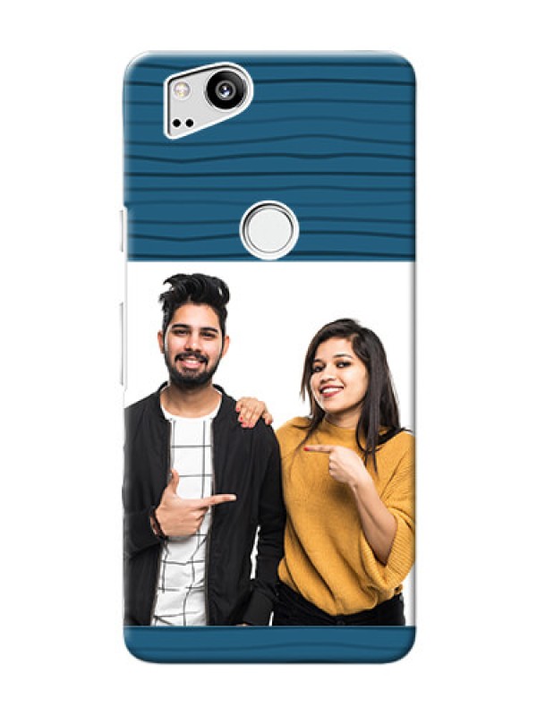 Custom Google Pixel 2 Custom Phone Cases: Blue Pattern Cover Design