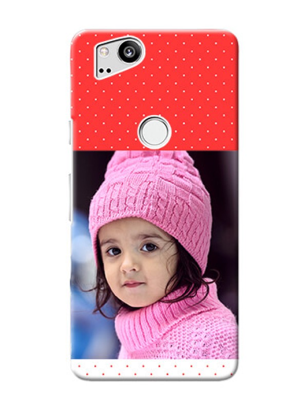 Custom Google Pixel 2 personalised phone covers: Red Pattern Design