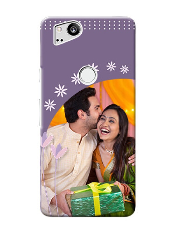 Custom Google Pixel 2 Phone covers for girls: lavender flowers design 