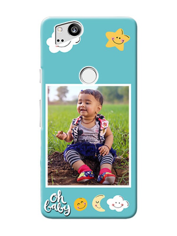 Custom Google Pixel 2 Personalised Phone Cases: Smiley Kids Stars Design
