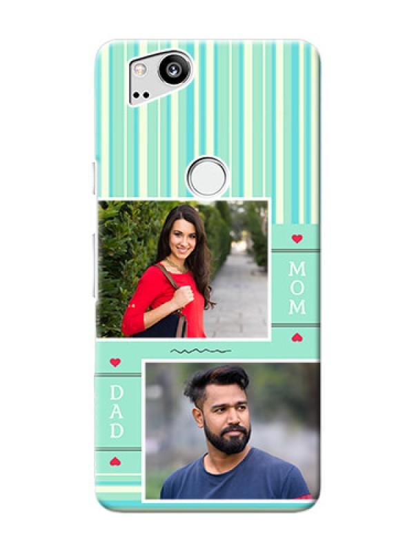Custom Google Pixel 2 custom mobile phone covers: Mom & Dad Pic Design
