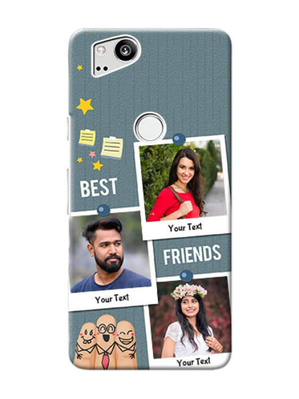 Custom Google Pixel 2 Mobile Cases: Sticky Frames and Friendship Design