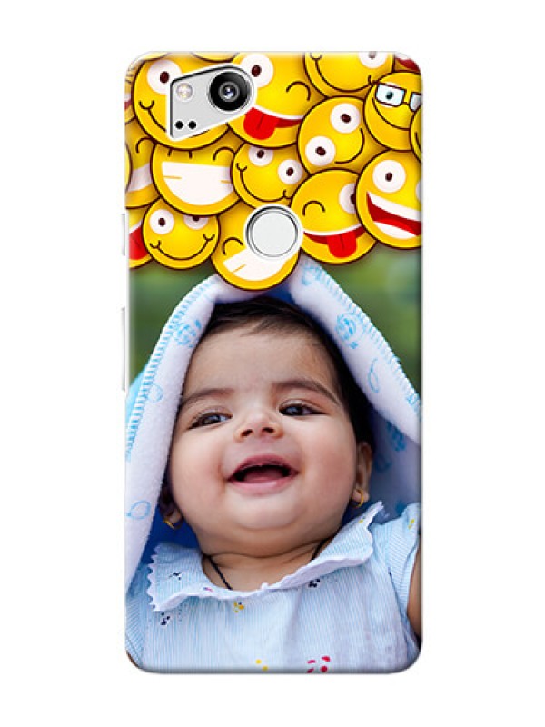Custom Google Pixel 2 Custom Phone Cases with Smiley Emoji Design
