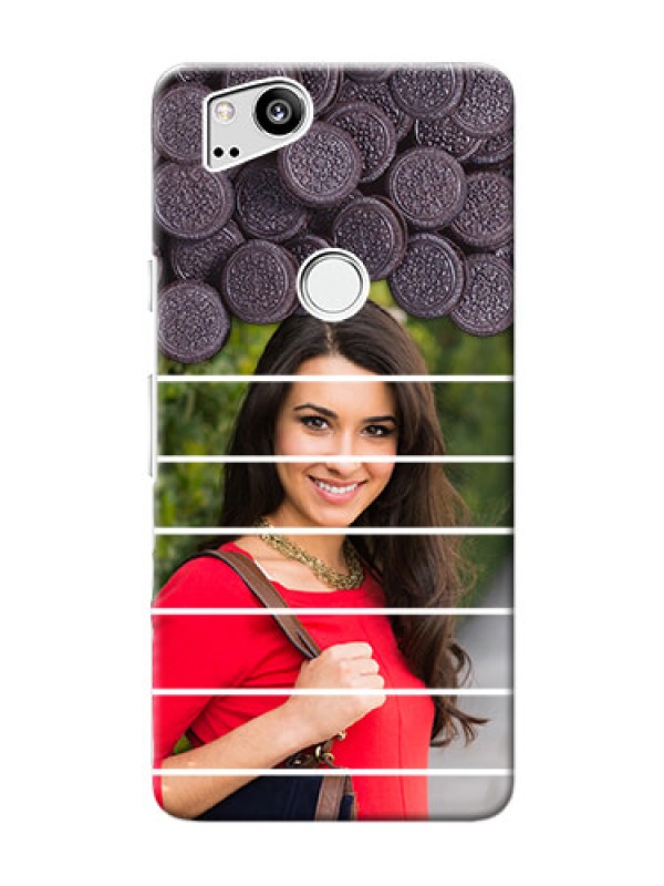 Custom Google Pixel 2 Custom Mobile Covers with Oreo Biscuit Design