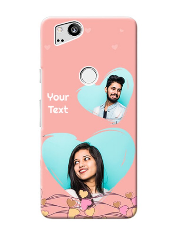 Custom Google Pixel 2 customized phone cases: Love Doodle Design