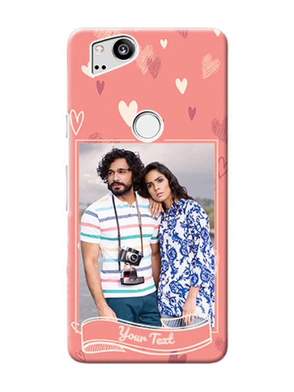 Custom Google Pixel 2 custom mobile phone cases: love doodle art Design