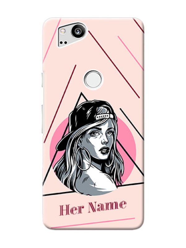 Custom Pixel 2 Custom Phone Cases: Rockstar Girl Design