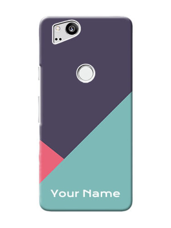 Custom Pixel 2 Custom Phone Cases: Tri Color abstract Design