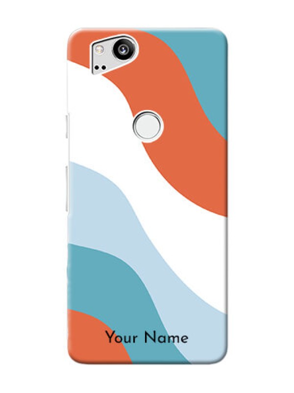 Custom Pixel 2 Mobile Back Covers: coloured Waves Design