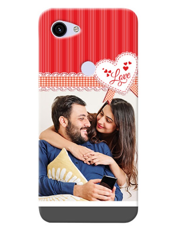 Custom Google Pixel 3A phone cases online: Red Love Pattern Design