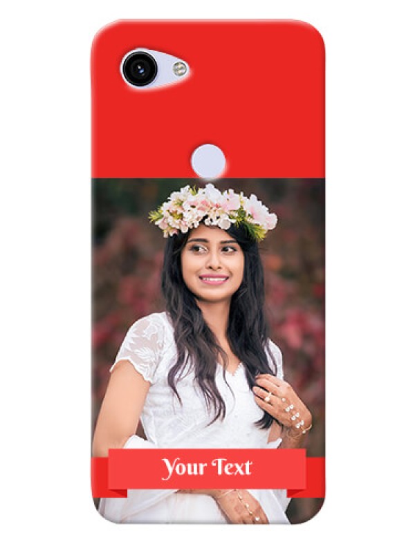 Custom Google Pixel 3A Personalised mobile covers: Simple Red Color Design