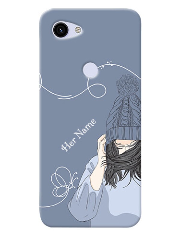 Custom Pixel 3A Custom Mobile Case with Girl in winter outfit Design