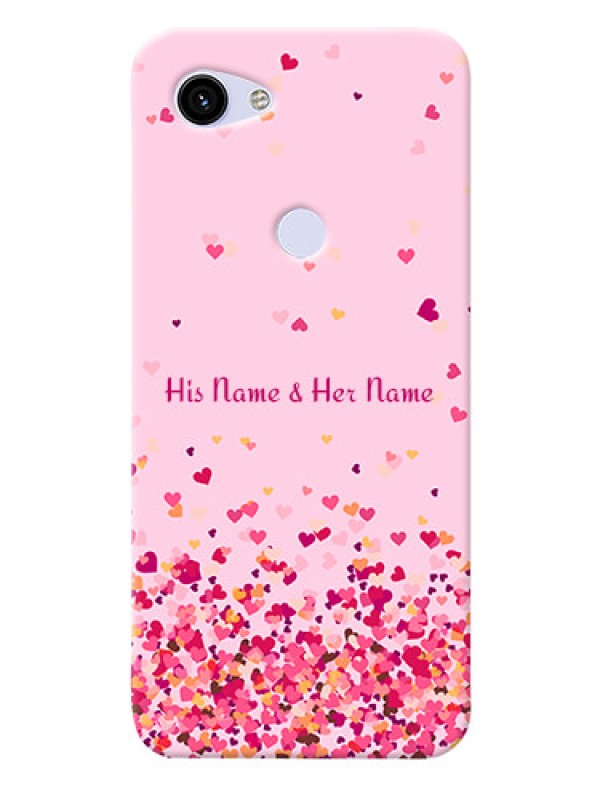 Custom Pixel 3A Phone Back Covers: Floating Hearts Design