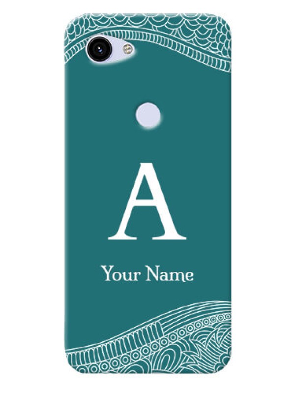 Custom Pixel 3A Mobile Back Covers: line art pattern with custom name Design