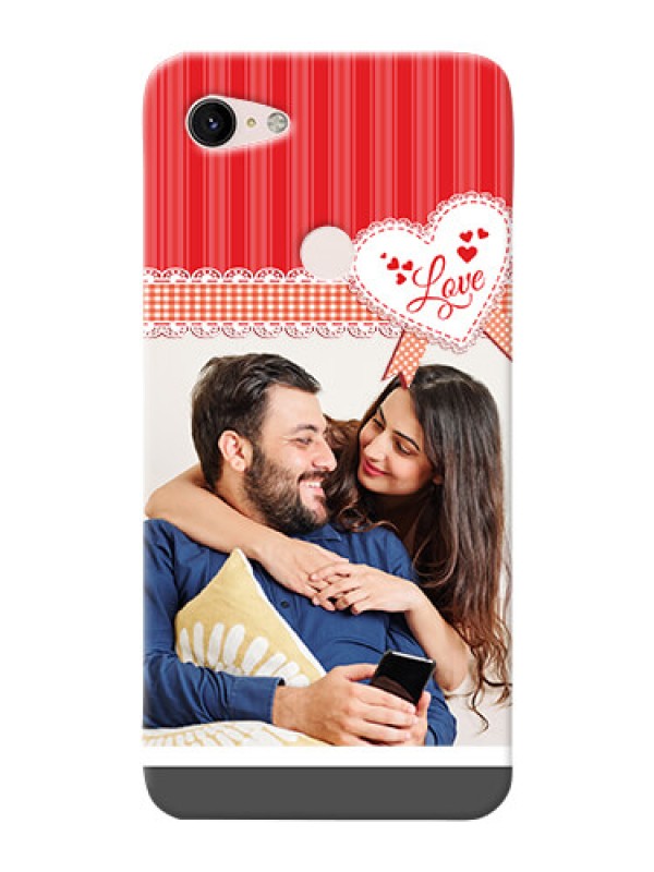 Custom Google Pixel 3Xl phone cases online: Red Love Pattern Design
