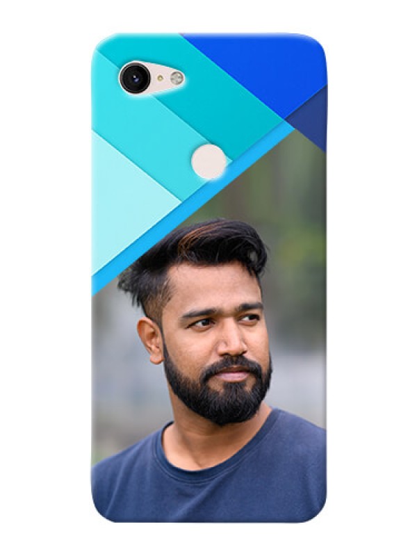 Custom Google Pixel 3Xl Phone Cases Online: Blue Abstract Cover Design