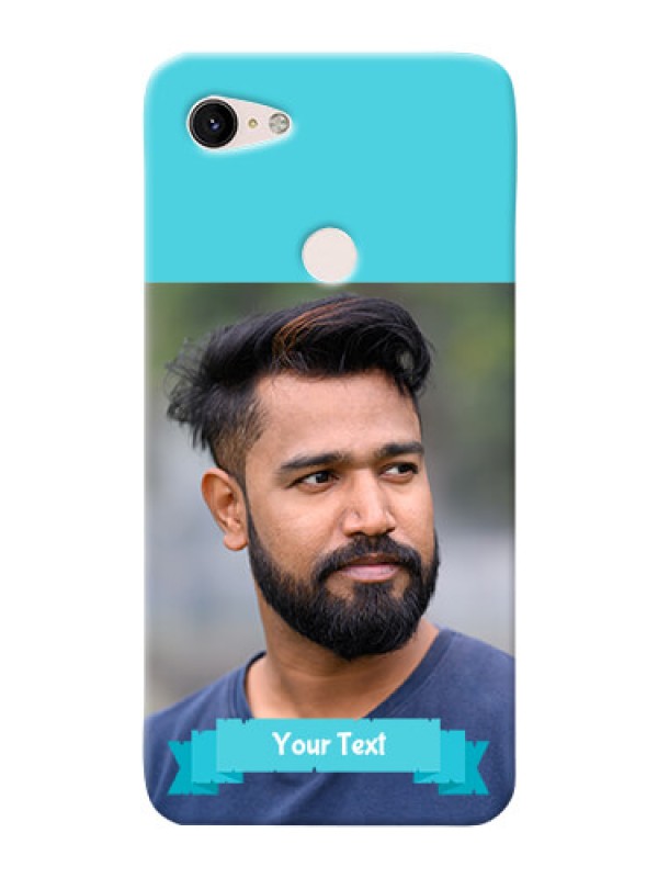 Custom Google Pixel 3Xl Personalized Mobile Covers: Simple Blue Color Design