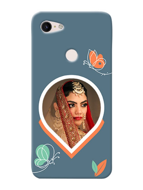Custom Pixel 3Xl Custom Mobile Case with Droplet Butterflies Design