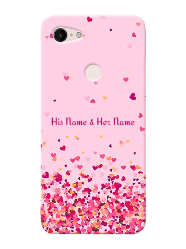 Custom Pixel 3Xl Phone Back Covers: Floating Hearts Design